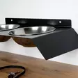 Kestävä ja Tyylikäs Musta Metallinen Lemmikin Ruokakuppi - Leveys 50 cm, Korkeus 6 cm, Syvyys 20 cm, Valmiiksi Koottu - Ruoka- ja juoma-astiat - 8682870777163 - 6