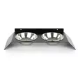 Kestävä ja Tyylikäs Musta Metallinen Lemmikin Ruokakuppi - Leveys 50 cm, Korkeus 6 cm, Syvyys 20 cm, Valmiiksi Koottu - Ruoka- ja juoma-astiat - 8682870777163 - 10