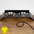 Kestävä ja Tyylikäs Musta Metallinen Lemmikin Ruokakuppi - Leveys 50 cm, Korkeus 6 cm, Syvyys 20 cm, Valmiiksi Koottu - Ruoka- ja juoma-astiat - 8682870777163 - 2