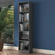 Kirjahylly Anthracite 100% Melamiinipinnoitettu Lastulevy 18 mm 40x161,8x25 cm Tyylikäs ja Toimiva Säilytysratkaisu - Kirjahyllyt - 8683742031833 - 2
