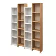 Kirjahylly, Moderni ja Tyylikäs, Tammi Valkoinen, 100% Melamiinipinnoitettu, 18mm, 134,4x180x25cm, Useita Hyllyjä - Kirjahyllyt - 8681875179033 - 1