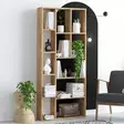 Kirjahylly Sapphire Oak - 100% Melamiinipinnoitettu Lastulevy, 75x170x18 cm, Elegantti ja Kestävä Sisustuselementti - Kirjahyllyt - 8683743015863 - 3