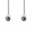 Koaksiaalikaapeli | IEC (Coax) Uros | IEC (Coax) Uros | Niklattu | 90 dB | 75 Ohm | Tuplasuojattu | 3.00 m | Pyöreä | PVC | Valkoinen | Label - Antennikaapelit - 5412810426003 - 10