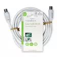 Koaksiaalikaapeli | IEC (Coax) Uros | IEC (Coax) Uros | Niklattu | 90 dB | 75 Ohm | Tuplasuojattu | 3.00 m | Pyöreä | PVC | Valkoinen | Label - Antennikaapelit - 5412810426003 - 66