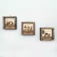Koristeellinen Kehystetty MDF-Maalaus 3 kpl - Monivärinen Seinäkoriste 15x15 cm - UV-Painettu Mäntykehys - Taulut ja kehykset - 8681875299663 - 1