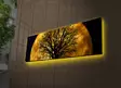 Koristeellinen LED-valaistu Suede-kangastaulu 30x90 cm - Monivärinen, 100% Puinen Kehys, Paristokäyttöinen - Taulut ja kehykset - 8681181427033 - 2