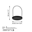 Koristeellinen metallilisävaruste, musta, 1,2 mm paksuus, 22,5 cm halkaisija, kestävä - Koristeet, koriste-esineet - 8684282243403 - 7