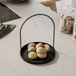 Koristeellinen metallilisävaruste, musta, 1,2 mm paksuus, 22,5 cm halkaisija, kestävä - Koristeet, koriste-esineet - 8684282243403 - 4
