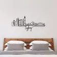 Koristeellinen Metallinen Seinäkoriste, Musta, 100% Metalli, 120x52x1,5 cm, Kevyt ja Helppo Asentaa - Koristeet, koriste-esineet - 8683342852913 - 4