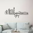 Koristeellinen Metallinen Seinäkoriste, Musta, 100% Metalli, 120x52x1,5 cm, Kevyt ja Helppo Asentaa - Koristeet, koriste-esineet - 8683342852913 - 3