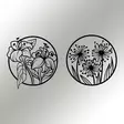 Koristeellinen Metallinen Seinäkoriste, Musta, 100% Metalli, 1,2mm Paksuus, 100x50 cm, Tyylikäs ja Kestävä Design - Koristeet, koriste-esineet - 8683342112123 - 6