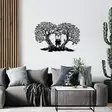 Koristeellinen Metallinen Seinäkoriste, Musta, 100% Metalli, 1,2mm Paksuus, Koko 65x43 cm, Tyylikäs Sisustuselementti - Koristeet, koriste-esineet - 8682870956513 - 4