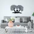 Koristeellinen Metallinen Seinäkoriste, Musta, 100% Metalli, 1,2mm Paksuus, Koko 65x43 cm, Tyylikäs Sisustuselementti - Koristeet, koriste-esineet - 8682870956513 - 5