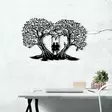 Koristeellinen Metallinen Seinäkoriste, Musta, 100% Metalli, 1,2mm Paksuus, Koko 65x43 cm, Tyylikäs Sisustuselementti - Koristeet, koriste-esineet - 8682870956513 - 3