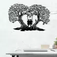 Koristeellinen Metallinen Seinäkoriste, Musta, 100% Metalli, 1,2mm Paksuus, Koko 65x43 cm, Tyylikäs Sisustuselementti - Koristeet, koriste-esineet - 8682870956513 - 2