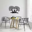 Koristeellinen Metallinen Seinäkoriste, Musta, 100% Metalli, 1,2mm Paksuus, Koko 65x43 cm, Tyylikäs Sisustuselementti - Koristeet, koriste-esineet - 8682870956513 - 6