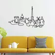 Koristeellinen metallinen seinäkoriste, musta, 120 x 69 x 1,5 cm, kestävä, helppo asentaa - Koristeet, koriste-esineet - 8683342853033 - 3