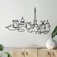 Koristeellinen metallinen seinäkoriste, musta, 120 x 69 x 1,5 cm, kestävä, helppo asentaa - Koristeet, koriste-esineet - 8683342853033 - 2