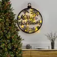 Koristeellinen Metallinen Seinäkoriste Musta 66x63 cm - Helppo Asennus ja Paristokäyttöinen LED-valaistus - Koristeet, koriste-esineet - 8683342218153 - 2