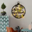 Koristeellinen Metallinen Seinäkoriste Musta 66x63 cm - Helppo Asennus ja Paristokäyttöinen LED-valaistus - Koristeet, koriste-esineet - 8683342218153 - 3
