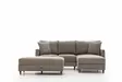 Kulmasohva, kerma, 210 cm leveä, moderni, mukava - Sohvat - 8683743274413 - 6