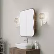 Kylpyhuonekaappi, 100% Hardboard, Pähkinä, Peili 60x70 cm, Kompakti Koko 12x45x50 cm, Yksi Paketti, Kestävä ja Tyylikäs - Kylpyhuonekalusteet - 8683742873303 - 2