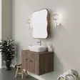 Kylpyhuonekaappi, 100% Hardboard, Pähkinä, Peili 60x70 cm, Kompakti Koko 12x45x50 cm, Yksi Paketti, Kestävä ja Tyylikäs - Kylpyhuonekalusteet - 8683742873303 - 7