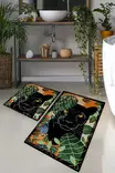 Kylpyhuonematto Setti 2-osainen - Monivärinen, 100% Polyesteri, Antibakteerinen, Liukumaton, 50x60cm & 60x100cm - Kylpyhuonematot ja kosteantilan matot - 8683743998463 - 1