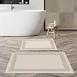 Kylpyhuonematto Setti 2 kpl - Monivärinen, 100% Polyesteri, 850 gr/m², Koko 50x60 cm ja 60x100 cm, Konepestävä - Kylpyhuonematot ja kosteantilan matot - 8683342420983 - 2
