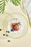 Läpinäkyvä 28 cm Kakku Tarjoilulautanen - 100% Lasi, Tyylikäs ja Kestävä Jälkiruokien Esillepanoon Juhliin ja Tilaisuuksiin - Lautaset - 8684283796243 - 2