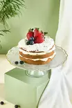 Läpinäkyvä 28 cm Kakku Tarjoilulautanen - 100% Lasi, Tyylikäs ja Kestävä Jälkiruokien Esillepanoon Juhliin ja Tilaisuuksiin - Lautaset - 8684283796243 - 3