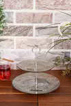 Lasinen Keksilautanen 21 cm ja 28 cm, Fume, Ei Astianpesukone- tai Mikroaaltouunikelpoinen, Tyylikäs Keittiötarvike - Lautaset - 8684283721573 - 4