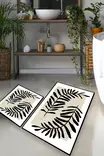 Luxus Kylpyhuonemattosetti (2 kpl), monivärinen, 50 x 60 cm, 60 x 100 cm, antibakteerinen - Kylpyhuonematot ja kosteantilan matot - 8683743998043 - 2