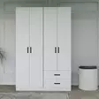 Matta Valkoinen Vaatekaappi - 120x180x45 cm - 100% Melamiinipinnoitettu Lastulevy - Helppo Koota - 4 Pakettia - Vaatekaapit - 8684282617723 - 2