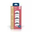 Mini palovaroitin 10v paristolla 3kpl pakkaus Valkoinen - Palovaroittimet ja häkävaroittimet - 8711902089483 - 66