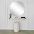 Moderni Kultainen Peili - 90 cm Halkaisija, 18 mm Paksuus, 100% Melamiinipinnoitettu, Seinään Kiinnitettävä - Peilit - 8683743270293 - 3