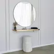 Moderni Kultainen Peili - 90 cm Halkaisija, 18 mm Paksuus, 100% Melamiinipinnoitettu, Seinään Kiinnitettävä - Peilit - 8683743270293 - 6