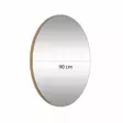 Moderni Kultainen Peili - 90 cm Halkaisija, 18 mm Paksuus, 100% Melamiinipinnoitettu, Seinään Kiinnitettävä - Peilit - 8683743270293 - 1