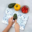 Monivärinen 100% Karkaistu Lasi Leikkuulauta 20x30 cm - Antibakteerinen, Helppo Puhdistaa, Liukumaton - Keittiötyövälineet - 8684283727513 - 2