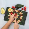 Monivärinen 100% Karkaistu Lasi Leikkuulauta 20x30 cm - Antibakteerinen, Helppo Puhdistaa, Liukumaton - Keittiötyövälineet - 8684283727933 - 2