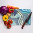 Monivärinen 100% Karkaistu Lasi Leikkuulauta 20x30 cm - Antibakteerinen, Helppo Puhdistaa, Liukumaton Silikonijalat - Keittiötyövälineet - 8684283724543 - 1