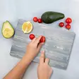 Monivärinen 100% Karkaistu Lasi Leikkuulauta 20x30 cm - Antibakteerinen, Helppo Puhdistaa, Liukumattomat Silikonijalat - Keittiötyövälineet - 8684283724963 - 2