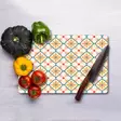Monivärinen 100% Karkaistu Lasi Leikkuulauta 20x30 cm - Antibakteerinen, Helppo Puhdistaa, Liukumattomat Silikonijalat - Keittiötyövälineet - 8684283725113 - 3