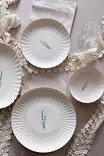 Monivärinen 27 cm Posliininen Lautassetti (6 kpl) - Tyylikäs ja Kestävä Astiasto Juhla- ja Arkipöytään - Tarjoiluastiat - 8684282827153 - 7