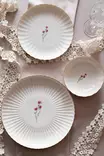 Monivärinen 27 cm Posliininen Lautassetti (6 kpl) - Tyylikäs ja Kestävä Astiasto Juhla- ja Arkipöytään - Tarjoiluastiat - 8684282827153 - 3