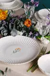 Monivärinen 27 cm Posliininen Lautassetti (6 kpl) - Tyylikäs ja Kestävä Astiasto Juhla- ja Arkipöytään - Tarjoiluastiat - 8684282827153 - 11