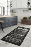 Monivärinen eteisen matto käytävämatto 80x200 cm - Antibakteerinen, Konepestävä, Liukumaton, 100% Polyesteri, 10 mm Paksuus - Pienet matot ja käytävämatot - 8681875669213 - 1