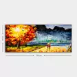 Monivärinen Koristeellinen Canvas-taulu 50x120 cm - 100% Puukehys, 3 cm Paksuus - Tyylikäs Sisustuselementti - Taulut ja kehykset - 8682870431423 - 3