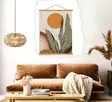 Monivärinen Koristeellinen Kehystetty Maalaus - 50% Polyesteri / 50% Puuvilla, 100% Puinen Kehys, 50 x 70 cm - Taulut ja kehykset - 8683742934523 - 2