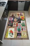 Monivärinen Matto 60x100 cm - 100% Polyesteri, Antibakteerinen, Ekologinen, Konepestävä, Liukumaton Alusta - Pienet matot ja käytävämatot - 8683342892063 - 2
